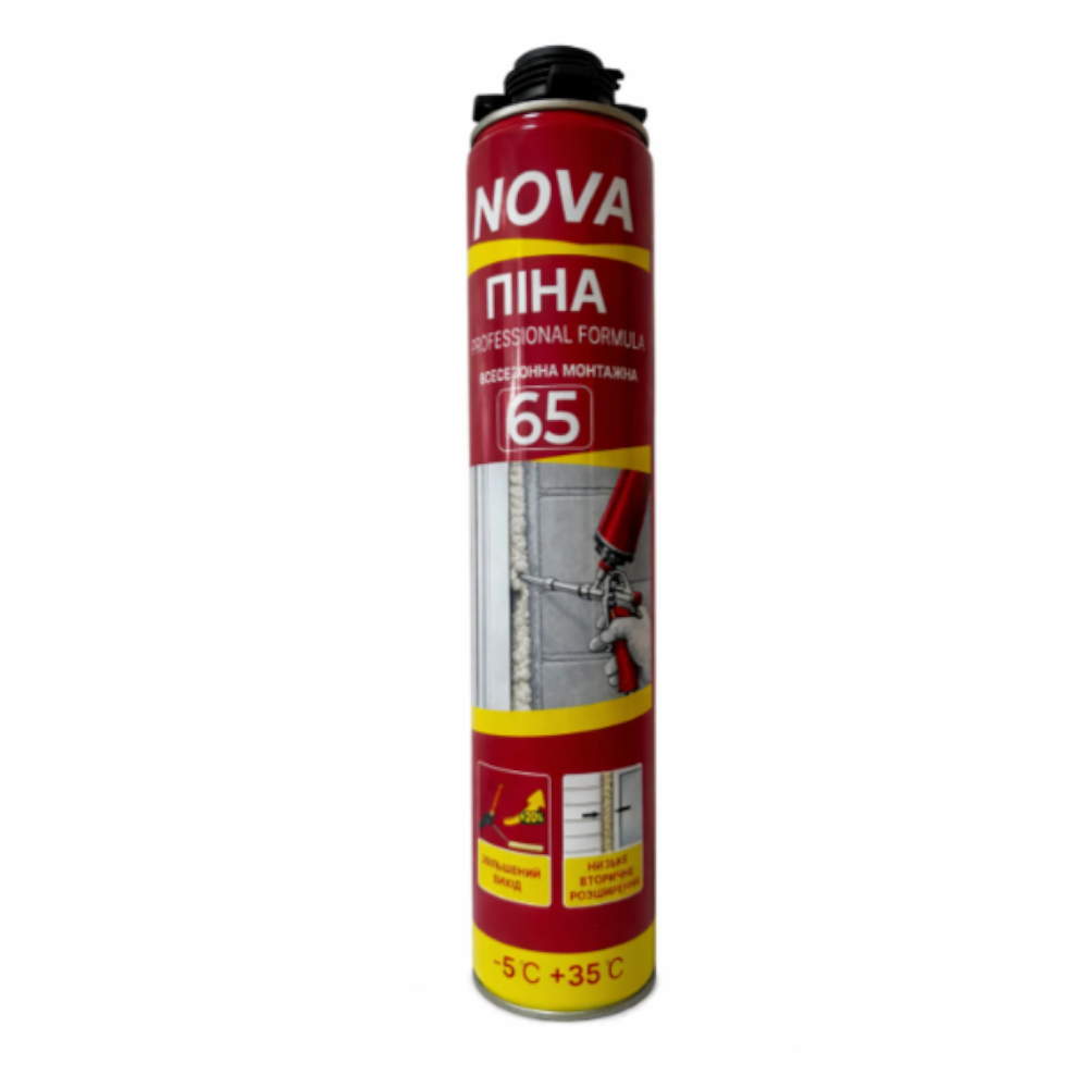 Піна монтажна професійна PRO NOVA 65, 860 мл, під пістолет